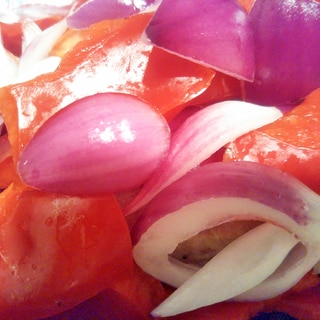 赤パプリカ&紫玉ねぎサラダ